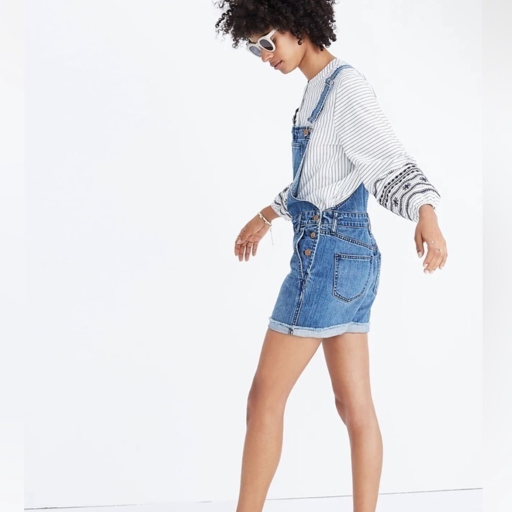 Madewell Adirondack Jean Short Overalls - Picture 3 of 8